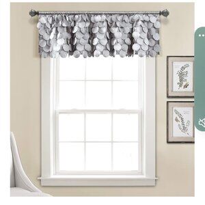 Set of 2 70x14 Silver window valances